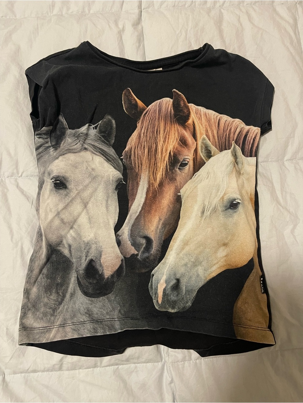 Molo Black Tee with Horse Graphic